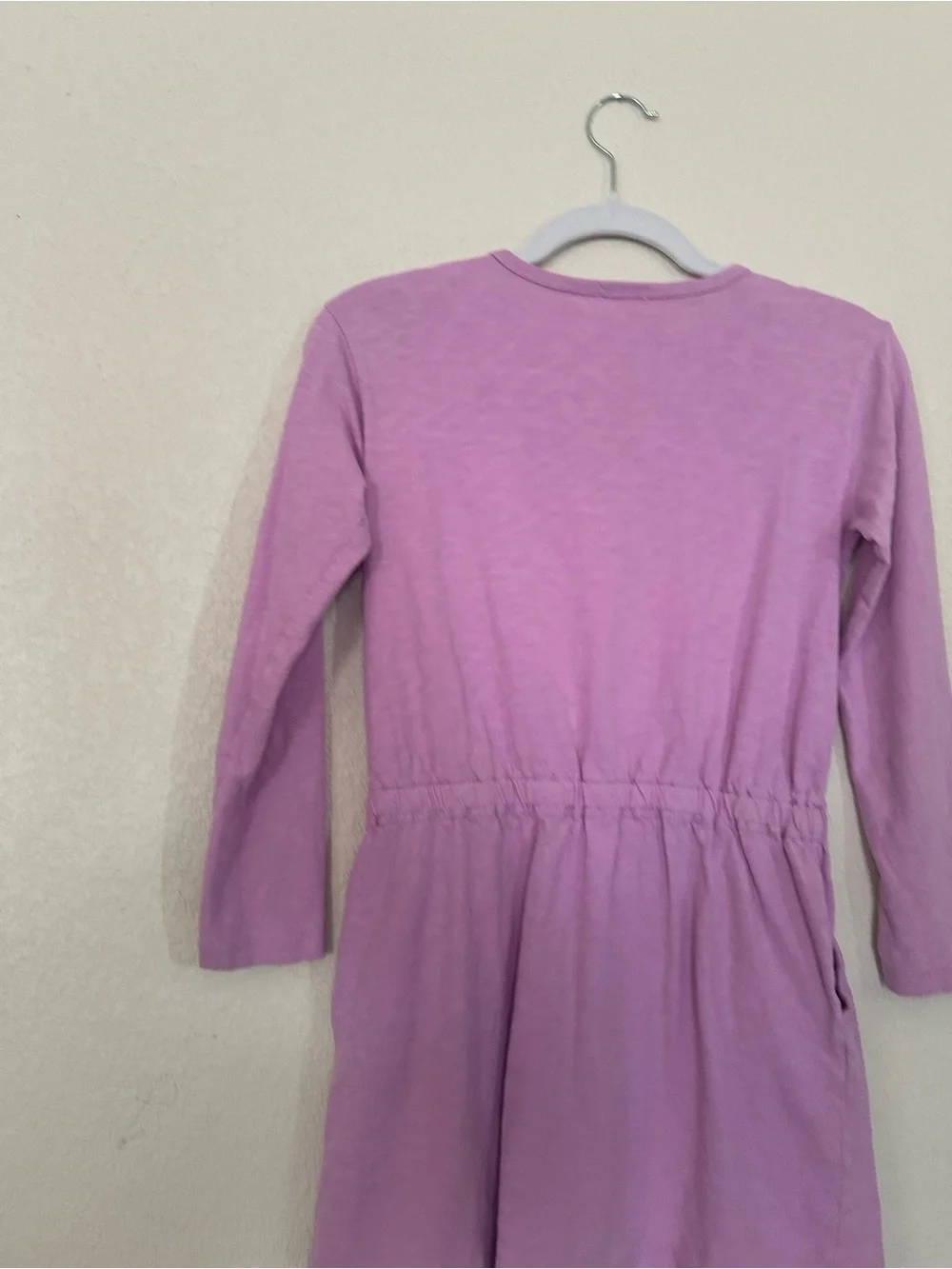 Crewcuts by J.Crew Girls' Lavender Long-Sleeve Jersey Knit Dress Size Large EUC
